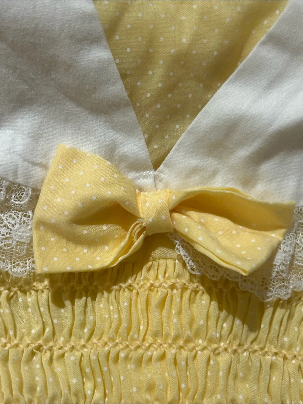 Vintage Polly Flinders Hand-Smocked Dress (c. 1989–1993) • Girls Size 6